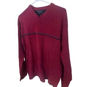 American Eagle Outfitters red black and gray sweater size M